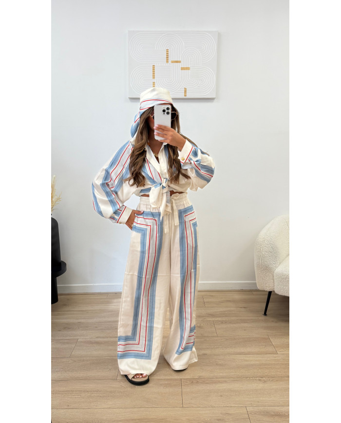 Ensemble santorini Bleu 3 pièces