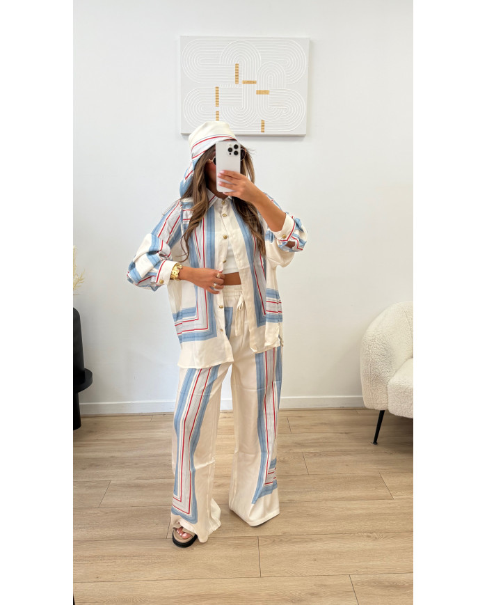 Ensemble santorini Bleu 3 pièces