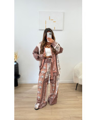 Ensemble bandana satin Choco