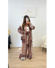 Ensemble bandana satin Choco