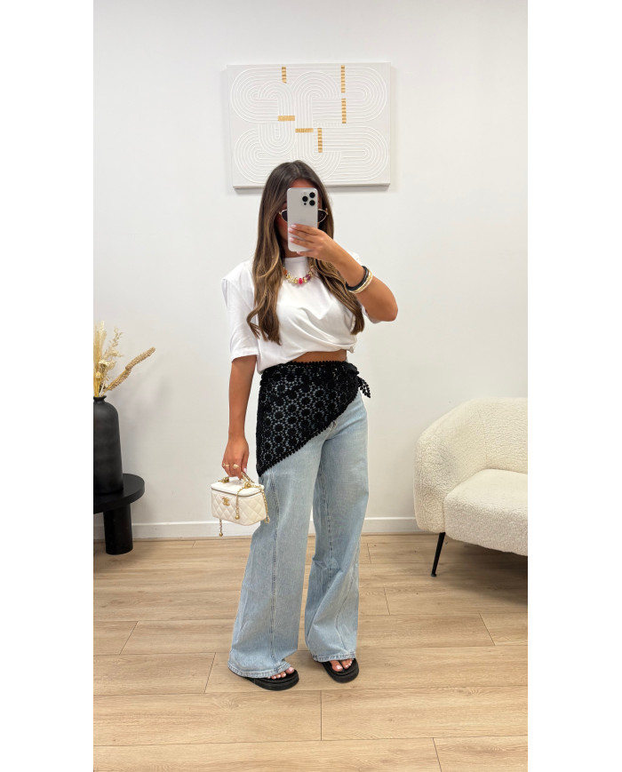 Foulard crochet noir