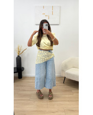 Foulard crochet jaune