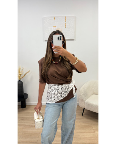 Foulard crochet blanc