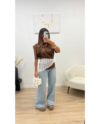 Foulard crochet blanc