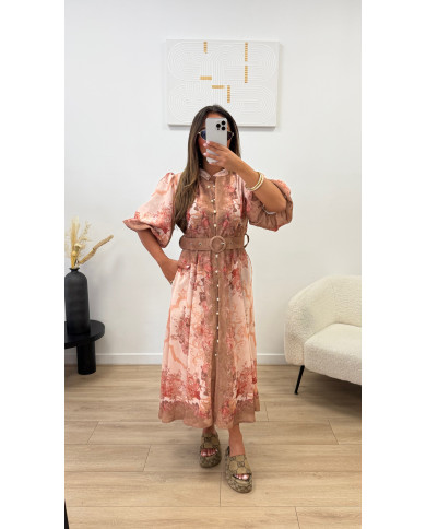 Robe longue Flowers Choco