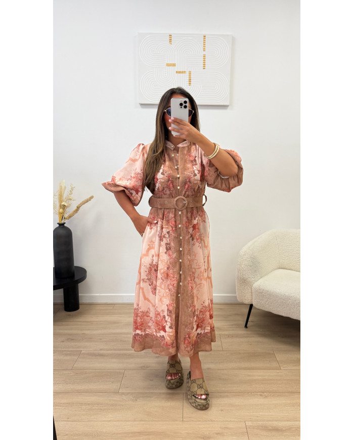 Robe longue Flowers Choco