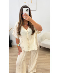 Ensemble Marbe Beige & multi