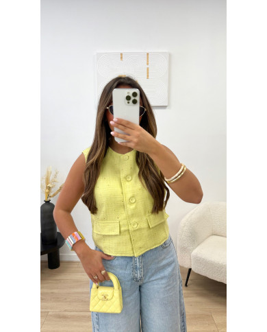 Veste Tweed Jaune Shany