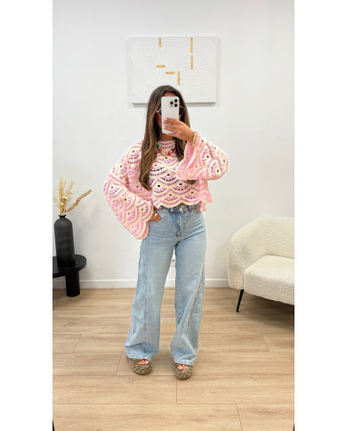 Haut crochet Gaby Rose