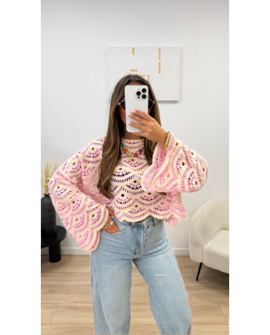 Haut crochet Gaby Rose