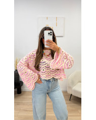 Haut crochet Gaby Rose