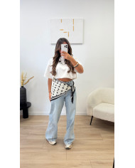 Foulard à pois Blanc