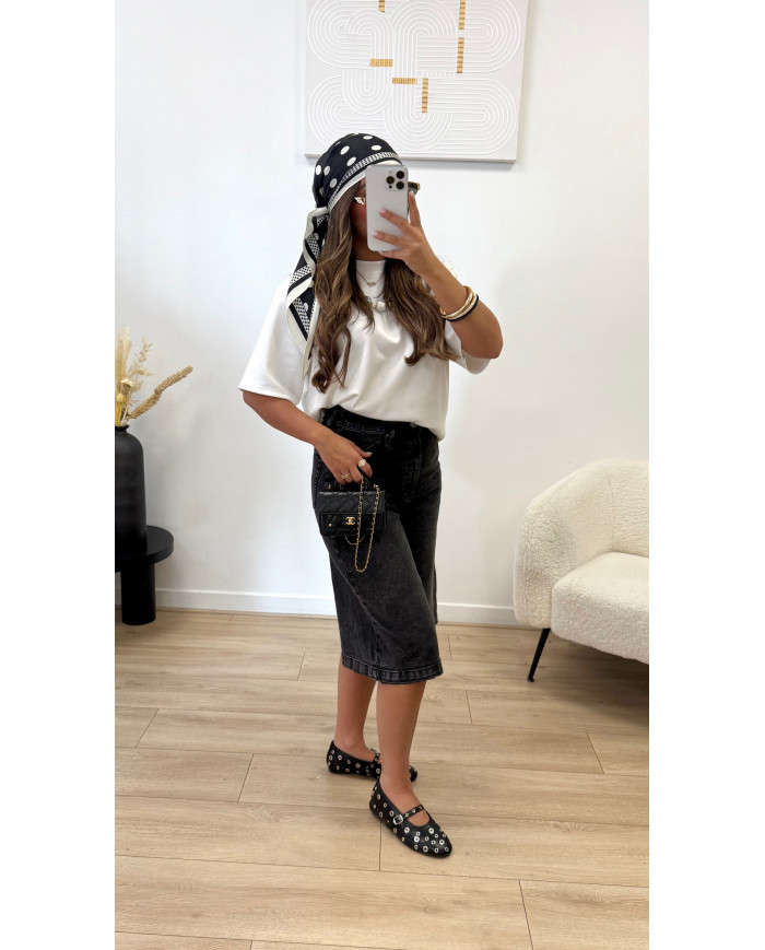 Foulard à pois Noir