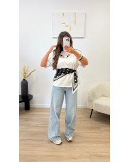 Foulard à pois Noir