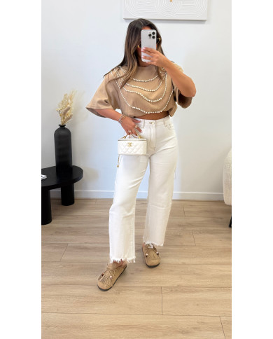 Sabot frange Taupe
