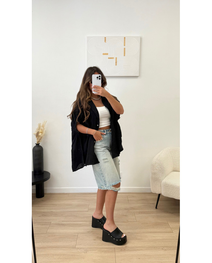 Chemise Tsy gaz Amour Noir