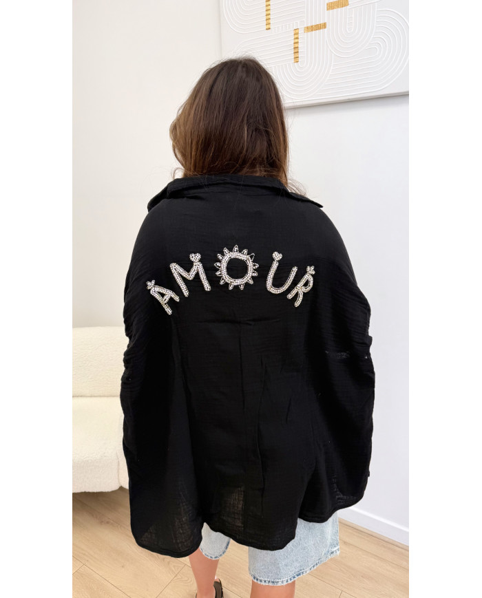 Chemise Tsy gaz Amour Noir