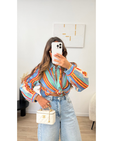Chemise Rayé Multi Bleu