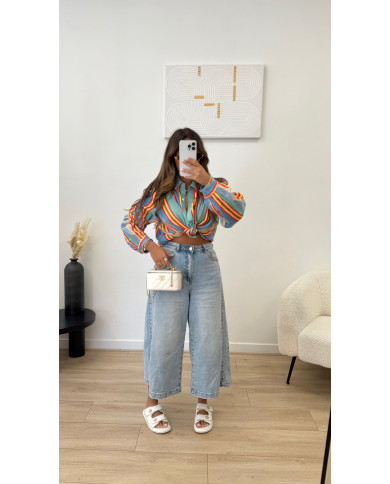 Chemise Rayé Multi Bleu