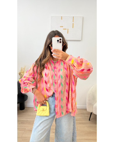 Chemise Blanca rose Multicolore