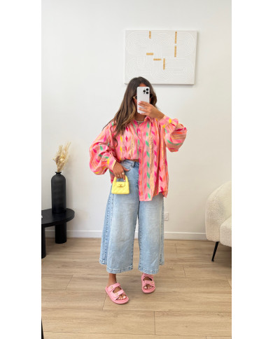 Chemise Blanca rose Multicolore