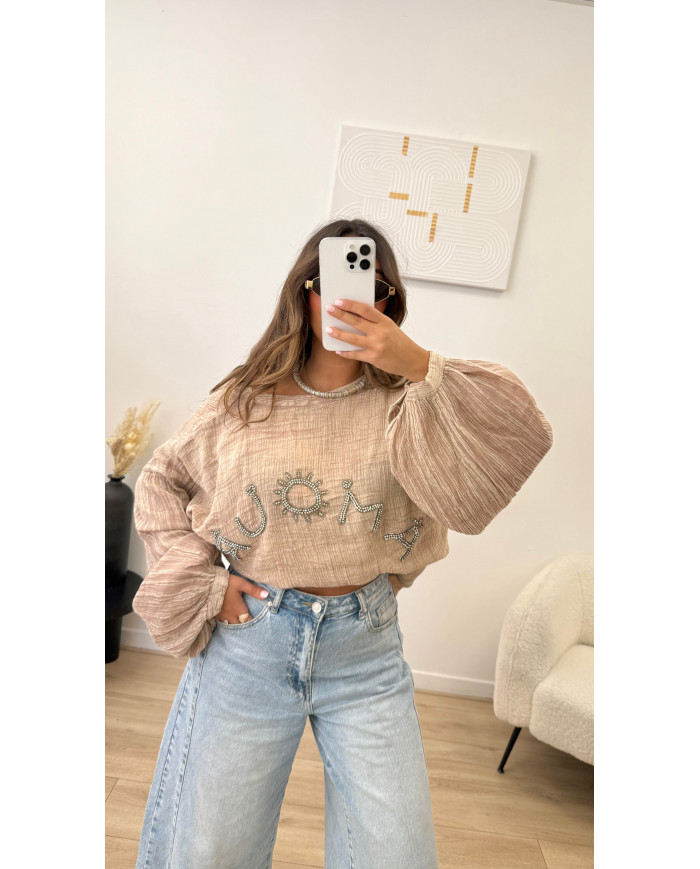 Polo Gaz Amour Beige