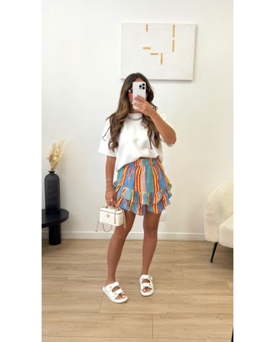 Ensemble cochella Rayé multi bleu