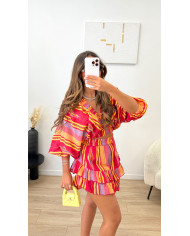 Ensemble cochella Rayé multi bleu