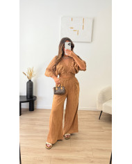 Ensemble œillets délavé Choco