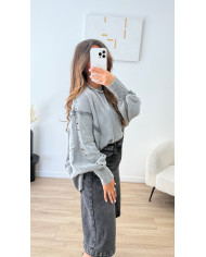 Ensemble œillets délavé Gris