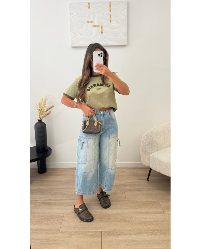 T-shirt Le Marais bicolore Kaki
