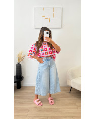Chemise cravate rayé bleu