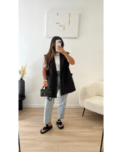 Blazer sans manches Noir
