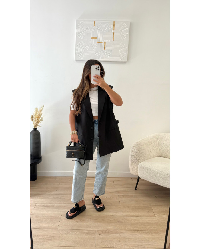 Blazer sans manches Noir