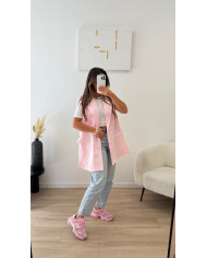 Blazer sans manches rose