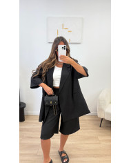 Ensemble bermuda Croisé noir