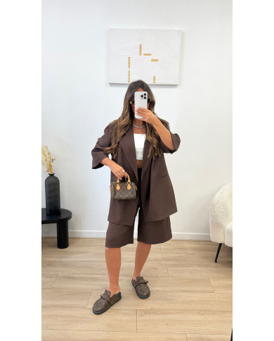 Ensemble bermuda Croisé Choco