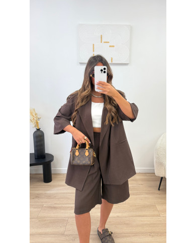 Ensemble bermuda Croisé Choco