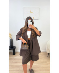 Ensemble bermuda Croisé Choco