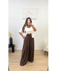 Pantalon Tall costume Marron