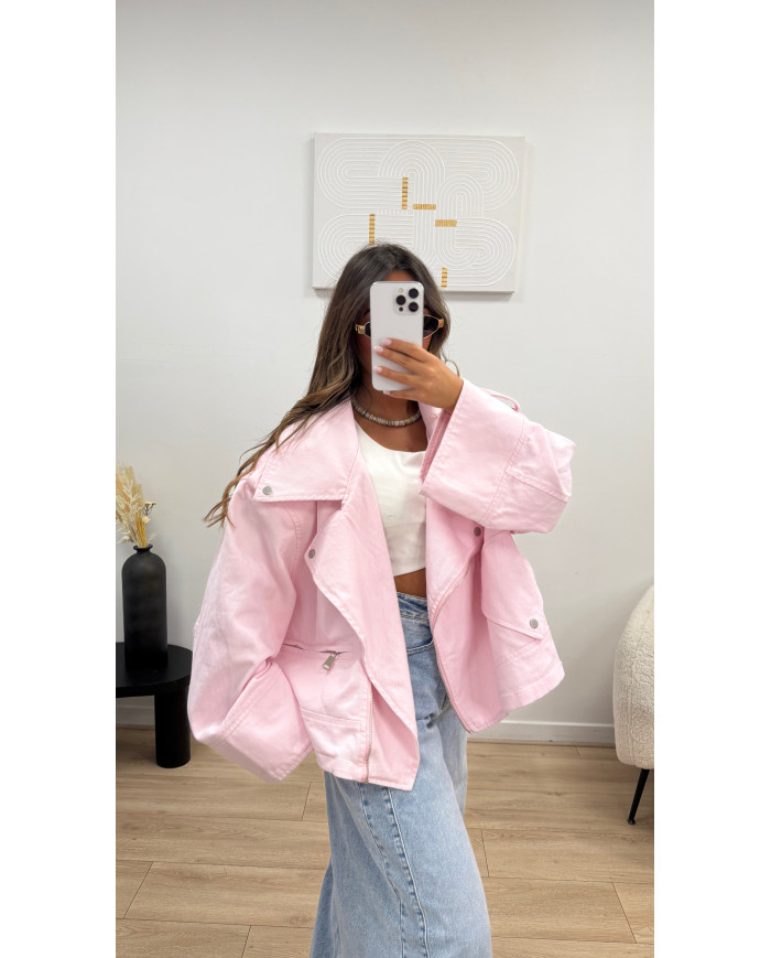 Veste Size jean Rose