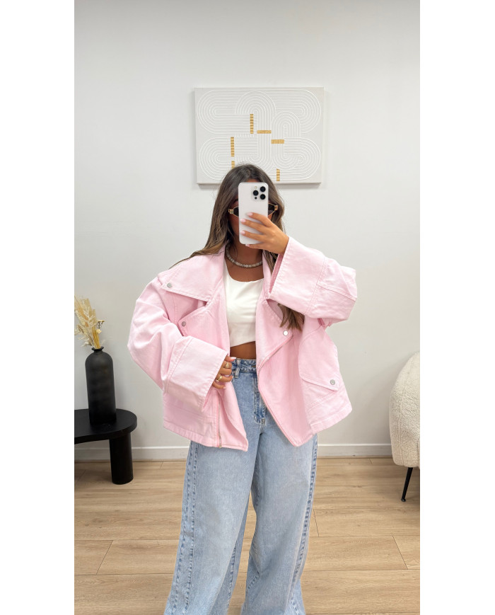 Veste Size jean Rose