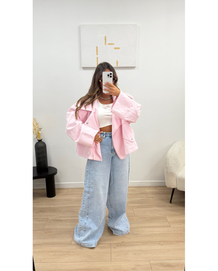 Veste Size jean Rose