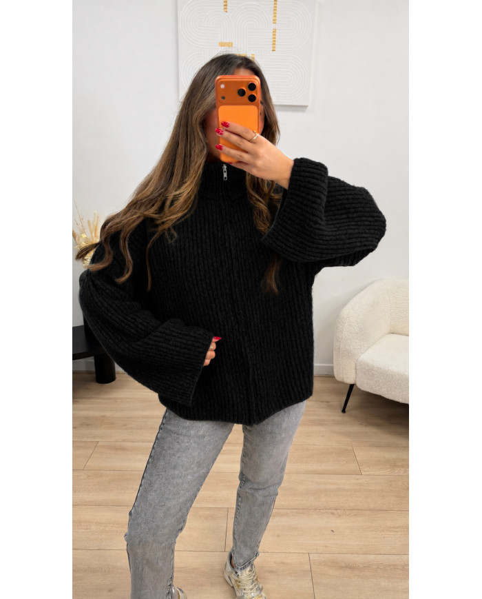 Gilet laine noir