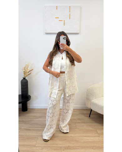 Ensemble crochet Malaga Beige