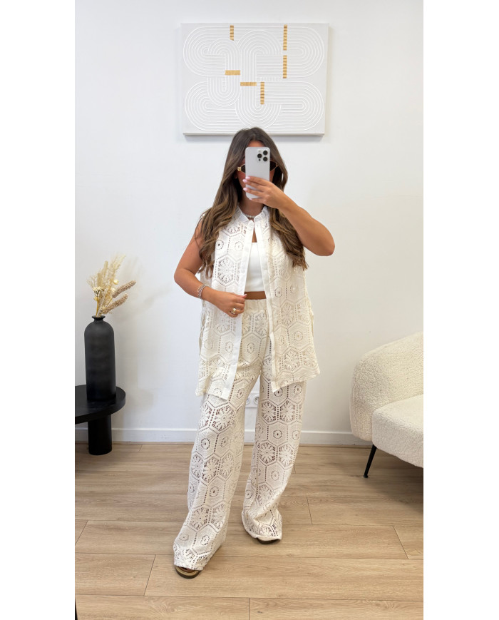 Ensemble crochet Malaga Beige