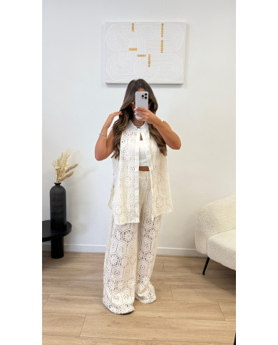 Ensemble crochet Malaga Beige