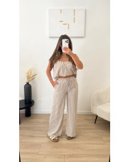 Ensemble en jean bermuda bleu brut
