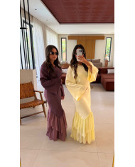 Robe Mast Volant Jaune