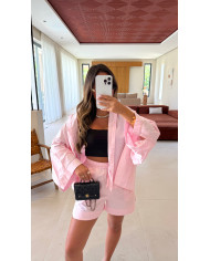 Ensemble chemise + short Nacima rose